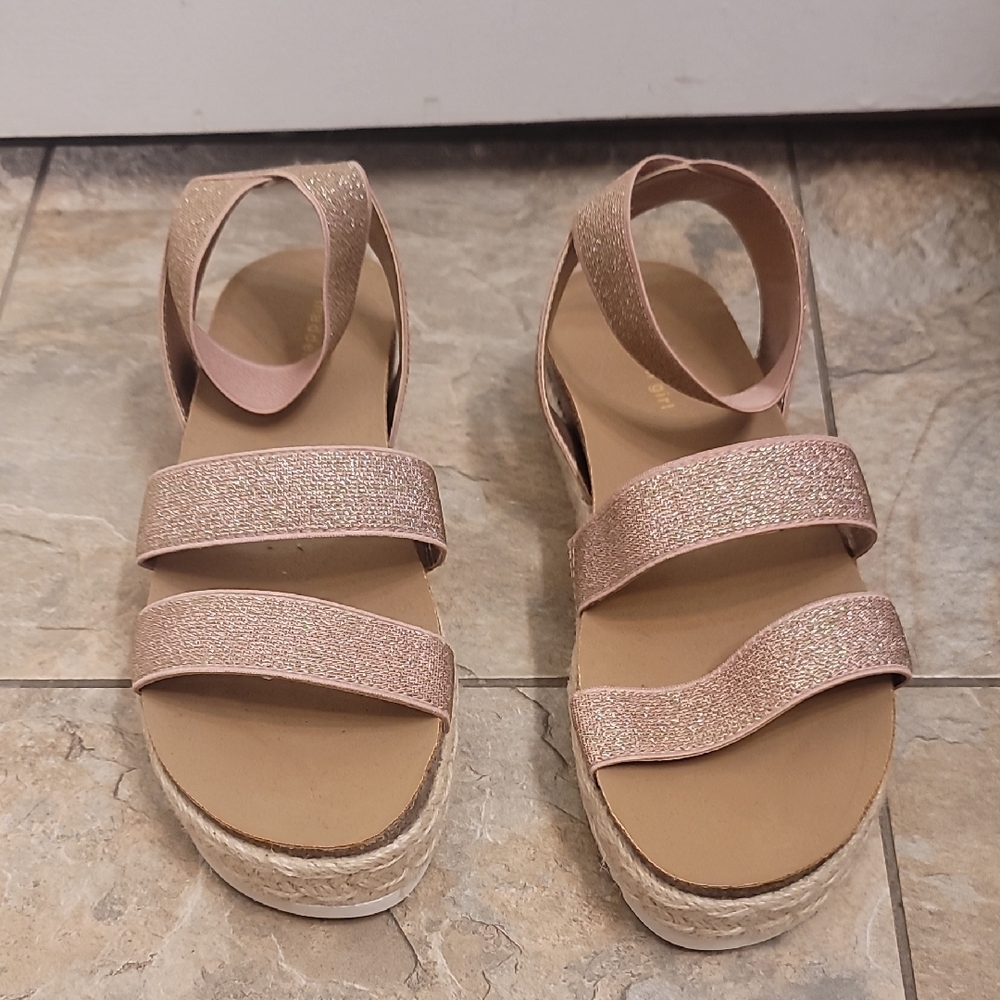 Madden Girl Pink Glitter Kids Sandals